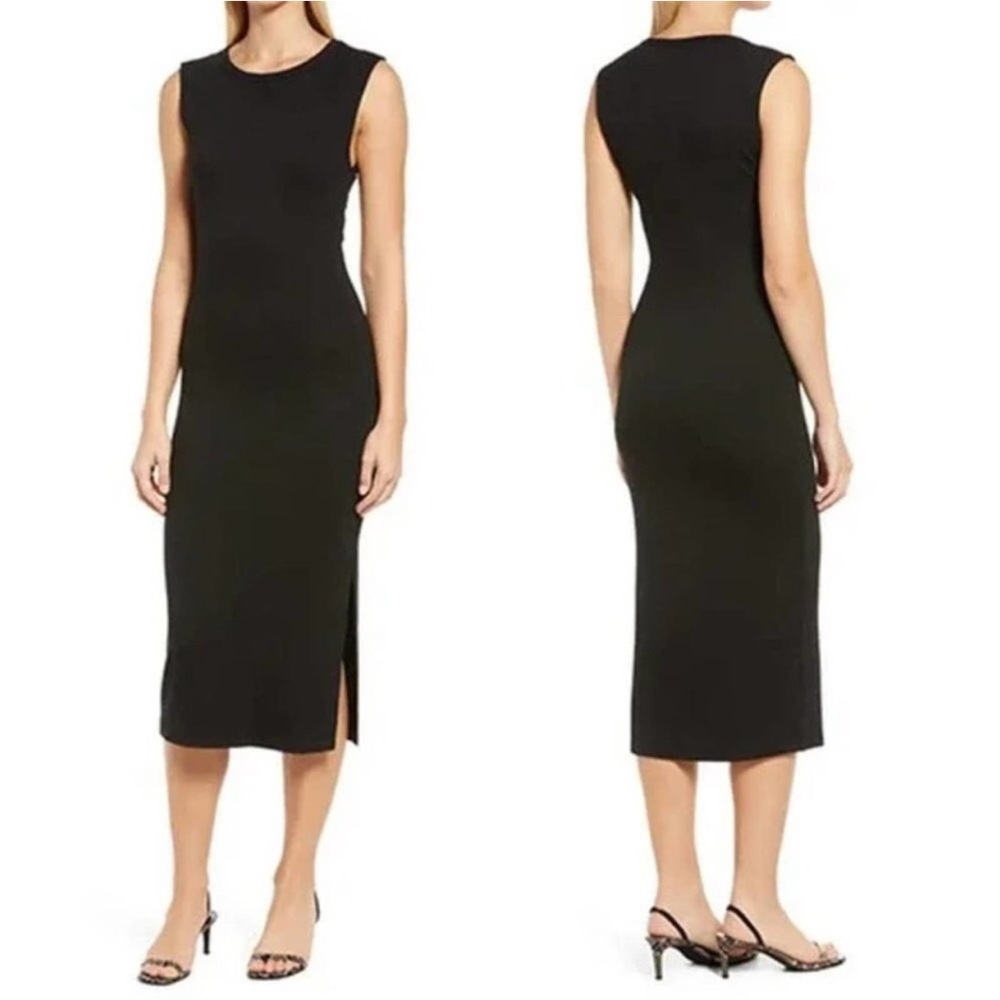 NWT BB Dakota Legend Status Slit Bodycon Women's Midi Dress Black Size: M